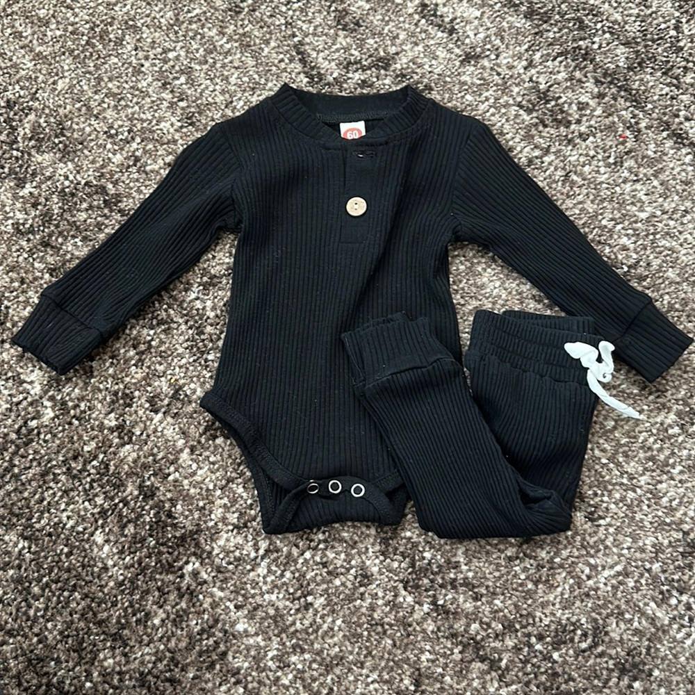 Black matching set
